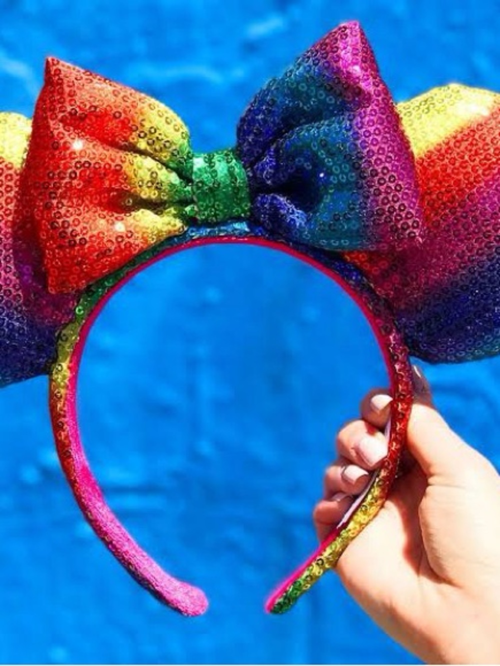 Disney Rainbow Sequin Minnie Ears